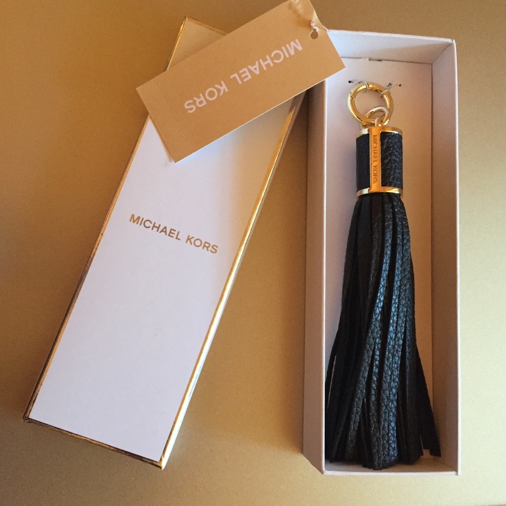 MICHAEL KORS, Leather Tassle Keychain